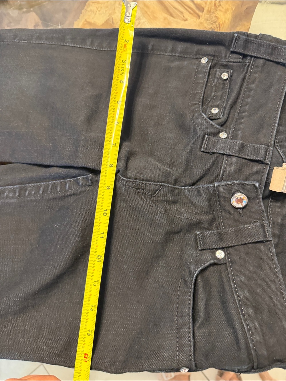 True Religion Black Wide-Leg Jeans - Classic Straight Waist - Picture 3 of 8